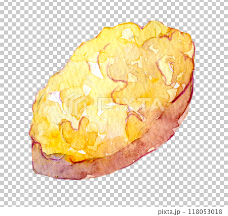 水彩イラスト　さつまいもの天ぷら 118053018