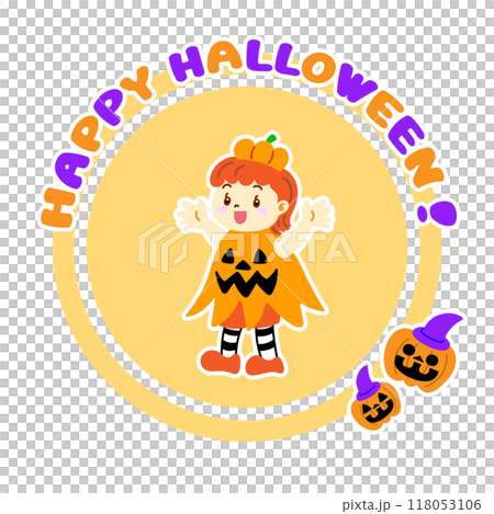 ハロウィンの仮装をした子どものイラスト素材 ハロウィンの仮装をした子どものイラスト素材 118053106
