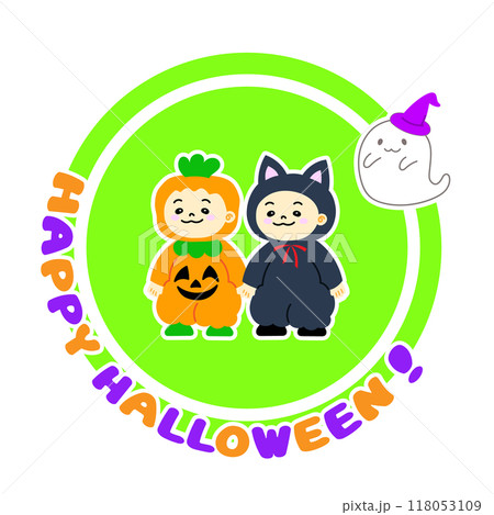 ハロウィンの仮装をした子どものイラスト素材 ハロウィンの仮装をした子どものイラスト素材 118053109