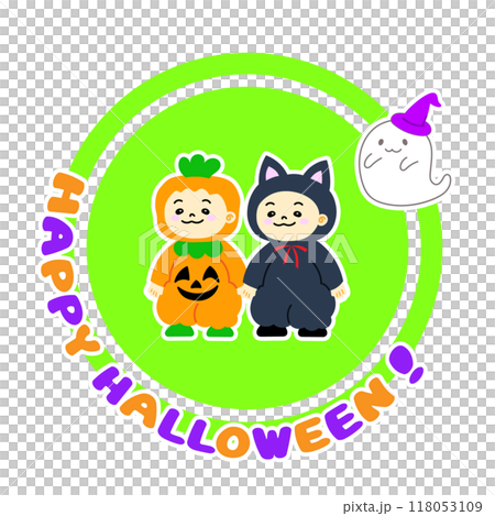 ハロウィンの仮装をした子どものイラスト素材 ハロウィンの仮装をした子どものイラスト素材 118053109