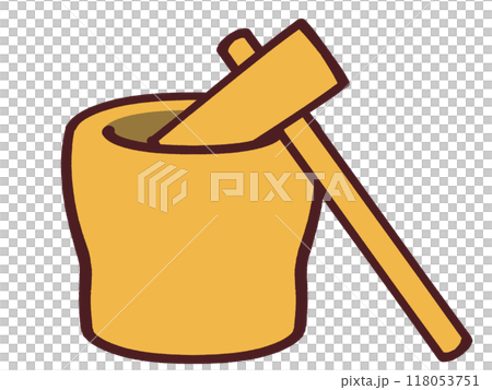 臼と杵のイラスト素材 118053751