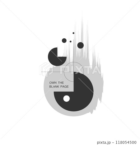 Vector round abstract modern design. Geometric circle elements Illustration Background Vector round abstract modern design. Geometric circle elements Illustration Background 118054500