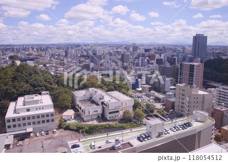 宇都宮市　栃木県庁舎から見た街並み（JR宇都宮駅方向） 118054512