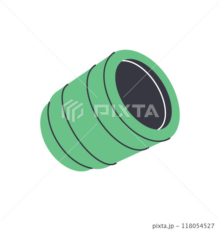 Camera lens. Professional photo equipment. Vector illustration. 118054527