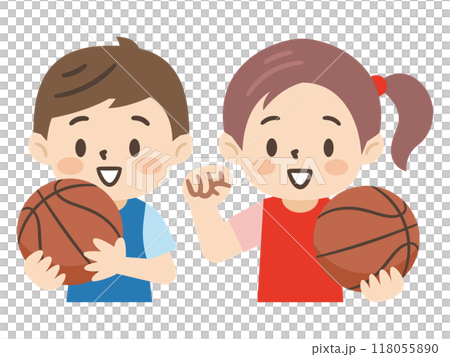 孩子打籃球的插畫 孩子打籃球的插畫 118055890