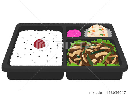 焼肉弁当のイラスト 焼肉弁当のイラスト 118056047