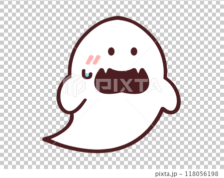 びっくりするオバケのイラスト素材 118056198