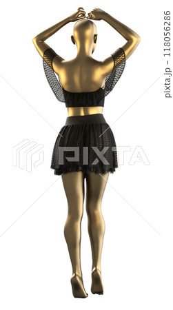 3D Black lace outfit on female mannequin 118056286