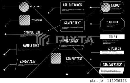 Creative vector illustration of callouts titles, lower third for presentation isolated on background. Creative vector illustration of callouts titles, lower third for presentation isolated on background. 118056528