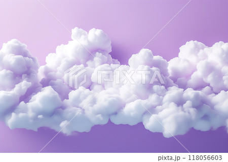 雲と紫色の背景　AI生成素材 118056603