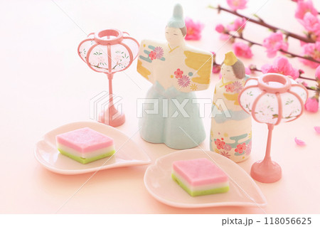 おひな祭りのイメージ 桃の花 かまぼこ おひな祭りのイメージ 桃の花 かまぼこ 118056625