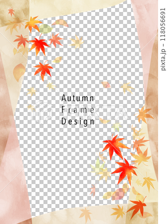 Watercolor vibrant frame of autumn leaves Watercolor vibrant frame of autumn leaves 118056691