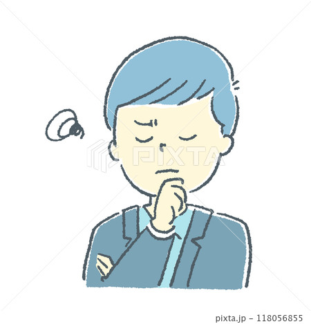 悩んでいるビジネスマンの男性 悩んでいるビジネスマンの男性 118056855