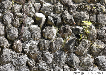 古い町並み 石垣のディティール素材写真 古い町並み 石垣のディティール素材写真 118057071