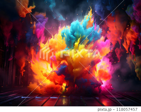 colorful explosion 118057457