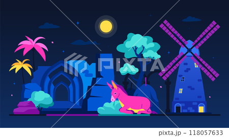 Ancient cities and buildings - modern colored vector illustration Ancient cities and buildings - modern colored vector illustration 118057633