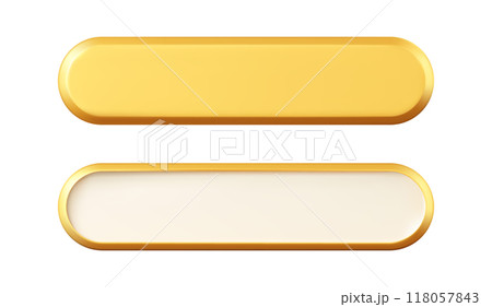 3D golden button. 3D golden button. 118057843