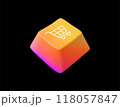 Pink yellow shop keyboard button 118057847
