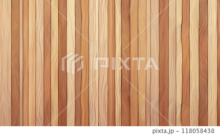 シンプルな縦模様の木目調パターン 01 118058438