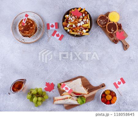 Canada Day traditional food concept. Canada Day traditional food concept. 118058645
