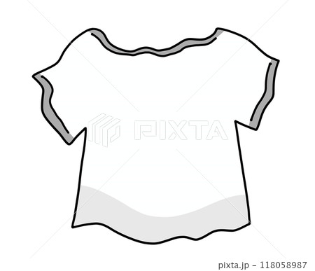 ゆるめシンプルな伸びた服　ベタ塗り 118058987