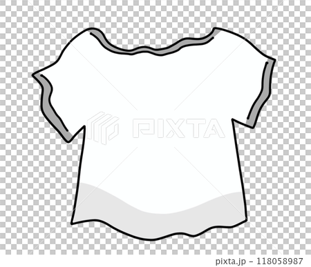 ゆるめシンプルな伸びた服　ベタ塗り 118058987