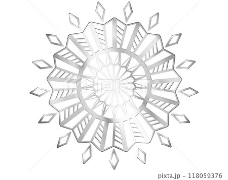 銀色の雪の結晶 銀色の雪の結晶 118059376