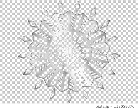 銀色の雪の結晶 銀色の雪の結晶 118059376