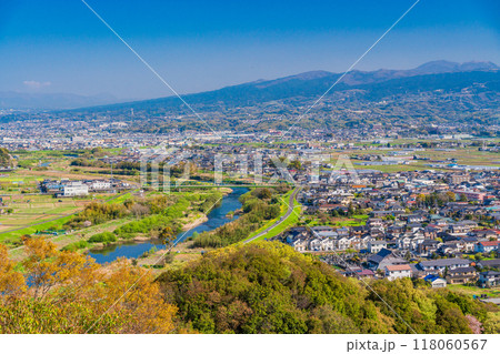 【静岡県】守山山頂展望台から見る　田方平野 118060567