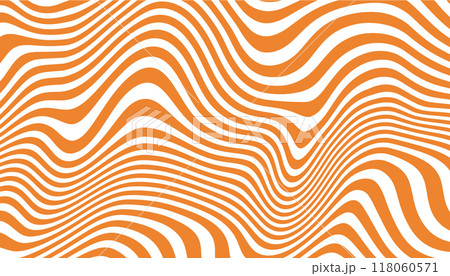 Wavy caramel background. Vector pattern with candy texture. Liquid chocolate illustration 118060571