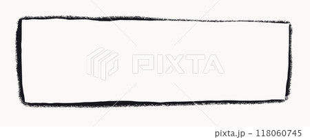 Black square frame with grunge torn edges. Vector illustration of rough ripped rectangle isolated on light background. Vector illustration perfect for sticker, collage, banner Black square frame with grunge torn edges. Vector illustration of rough ripped rectangle isolated on light background. Vector illustration perfect for sticker, collage, banner 118060745