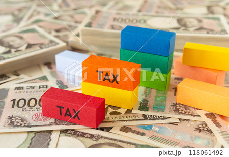 税金と一万円札(渋沢栄一) TAX 税金と一万円札(渋沢栄一) TAX 118061492