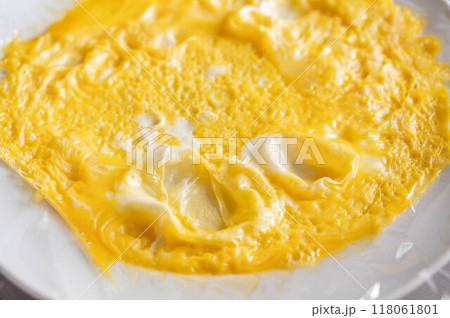 レンジで薄焼き卵 レンジで薄焼き卵 118061801