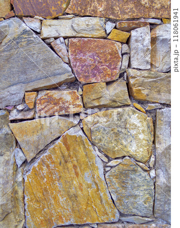 Roughly cut stones wall texture. Natural material background 118061941