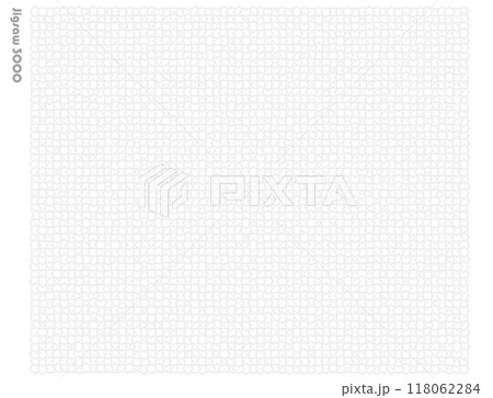 高難易度・不規則な6:5の3000ピースのジグソーパズル用の型紙（トレース可能な白背景黒実線図面） 118062284