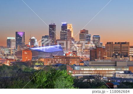 Minneapolis, Minnesota, USA Downtown City Skyline Minneapolis, Minnesota, USA Downtown City Skyline 118062684
