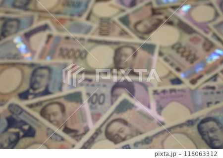 日本円紙幣 背景 日本円紙幣 背景 118063312
