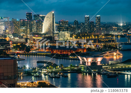 【神奈川県】横浜ベイエリアの夜景 【神奈川県】横浜ベイエリアの夜景 118063378