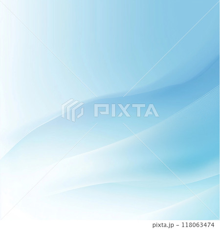 滑らかな透明感のある青色のウェーブイラスト 118063474