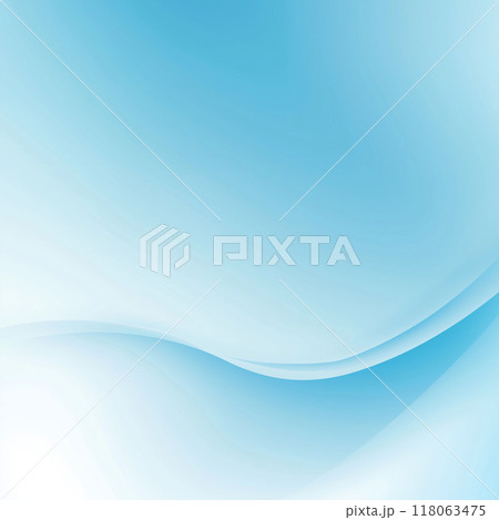 滑らかな透明感のある青色のウェーブイラスト 118063475