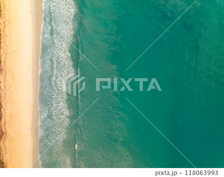 Beautiful sea in summer day Good weather day sunny sky landscape,High angle view ocean background 118063993