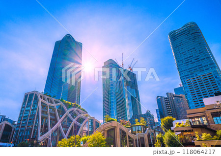 日本の東京都市景観 暑さ続く。麻布台ヒルズなどを望む=9月5日 日本の東京都市景観 暑さ続く。麻布台ヒルズなどを望む=9月5日 118064217