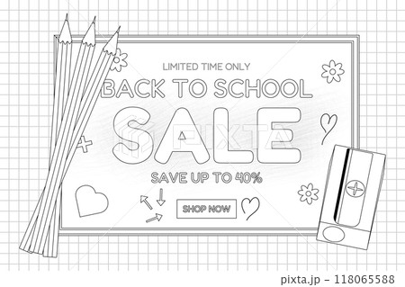 Back to School Sale Coloring Page 118065588