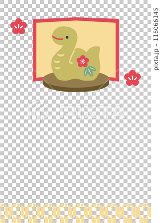 Snake year ornament New Year's card template Snake year ornament New Year's card template 118066145