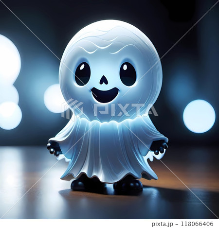 3D cute ghost cartoon character drawing artwork illustration 118066406