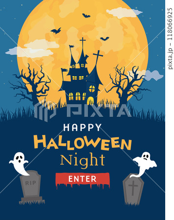 ハロウィン　不気味な洋館 118066925