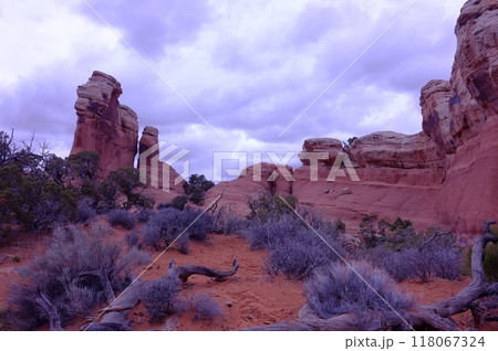 Broken Arch in the Broken Arch Trail in Arches National Park Utah Photo Broken Arch in the Broken Arch Trail in Arches National Park Utah Photo 118067324