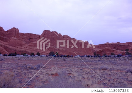 Rock fins in Fin Canyon in Arches National Park Utah Photo Rock fins in Fin Canyon in Arches National Park Utah Photo 118067328