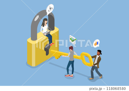 3D Isometric Flat Vector Illustration of Security And Protection, Safe Confidential Information 3D Isometric Flat Vector Illustration of Security And Protection, Safe Confidential Information 118068580