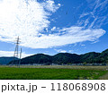 北陸　福井県　武生　夏空　田舎　田んぼ 118068908